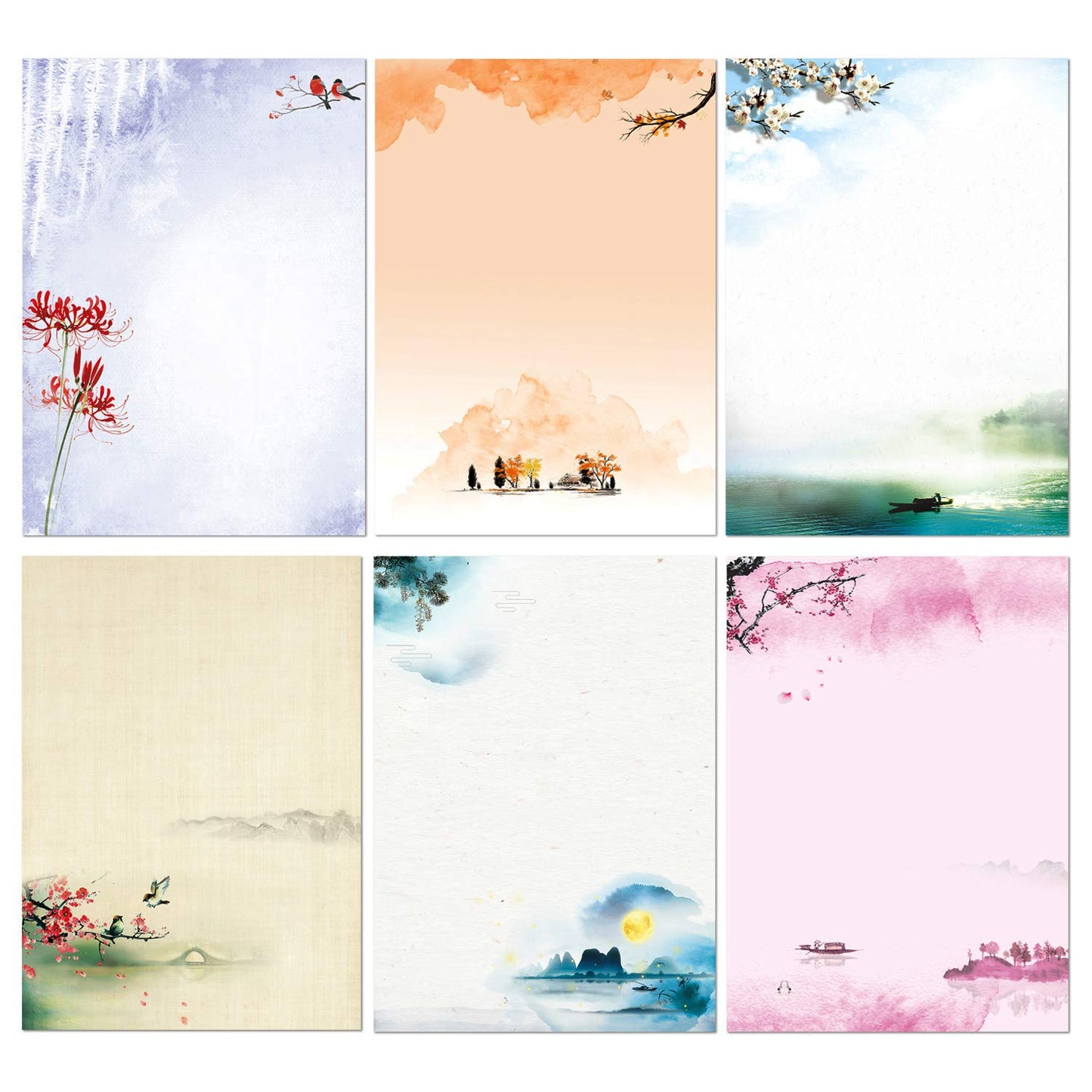 48 Pack Stationery Set with Paper and Envelopes