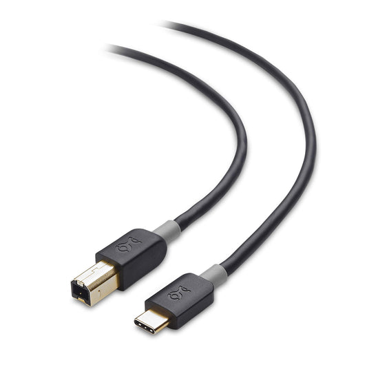 USB C to USB B Printer Cable, 3.3 ft, Black