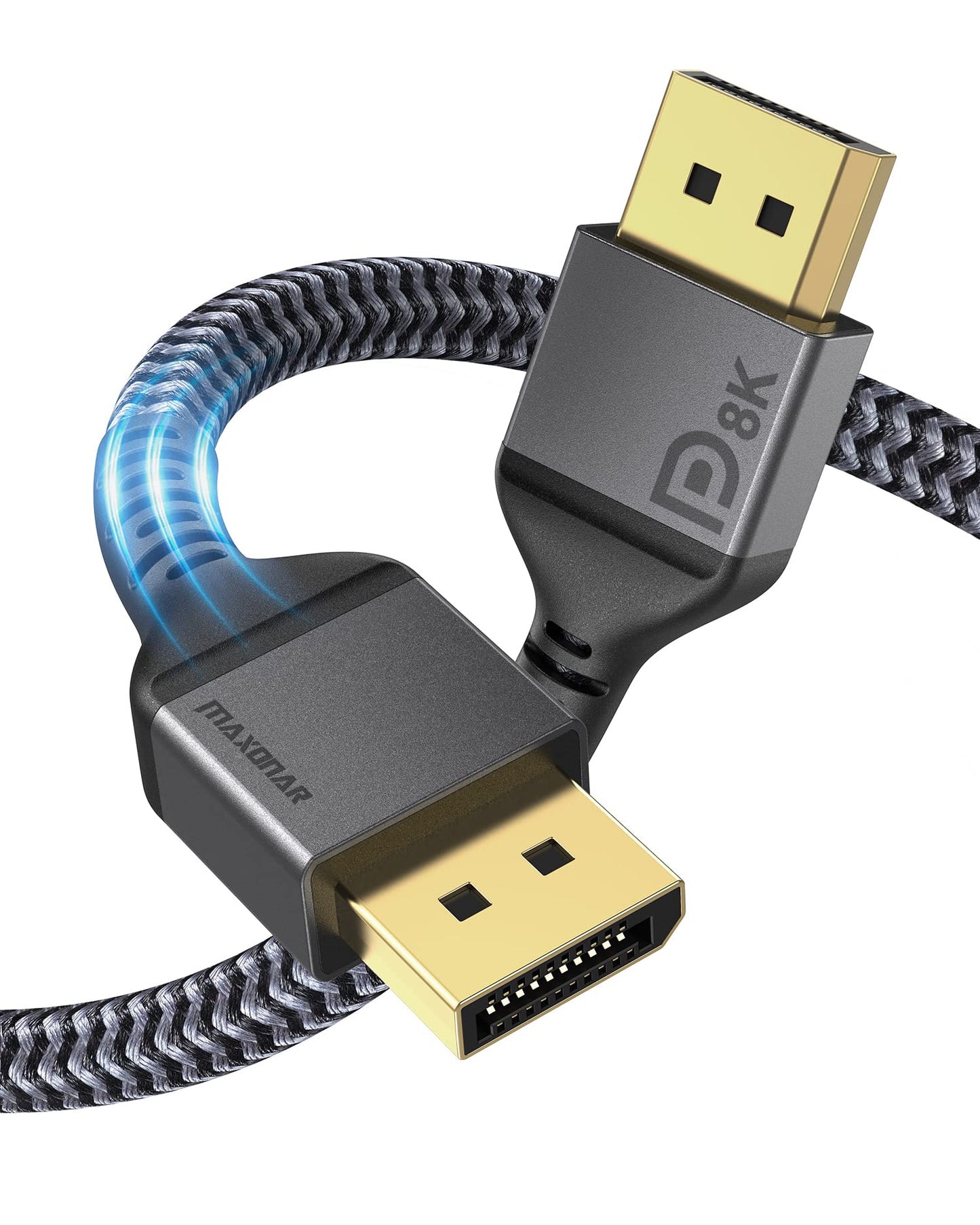 VESA DisplayPort Cable 1.4, 8K 10ft/ 3M DP Cable Cord (8K@60Hz, 4K@144Hz, 1080P@240Hz) Display Port HBR3 32.4Gbps, HDCP 2.2 for Odyssey G9 CHG90, PC, Laptop, TV Gaming Monitor - Grey