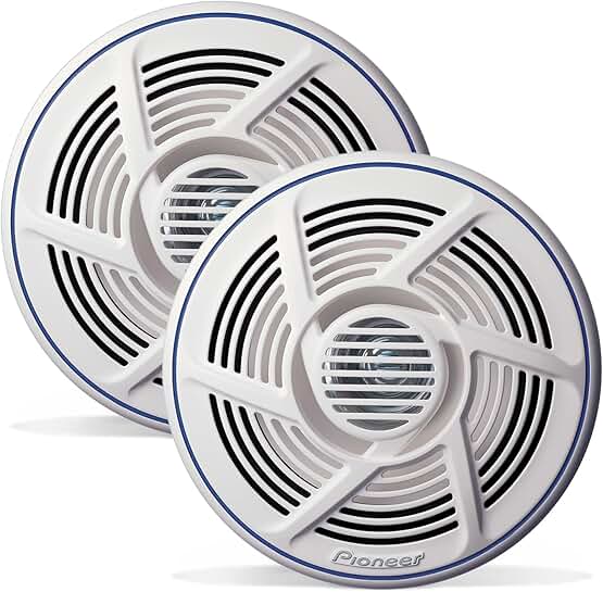 Pair 6.5-inch waterproof marine speakers, 100W max