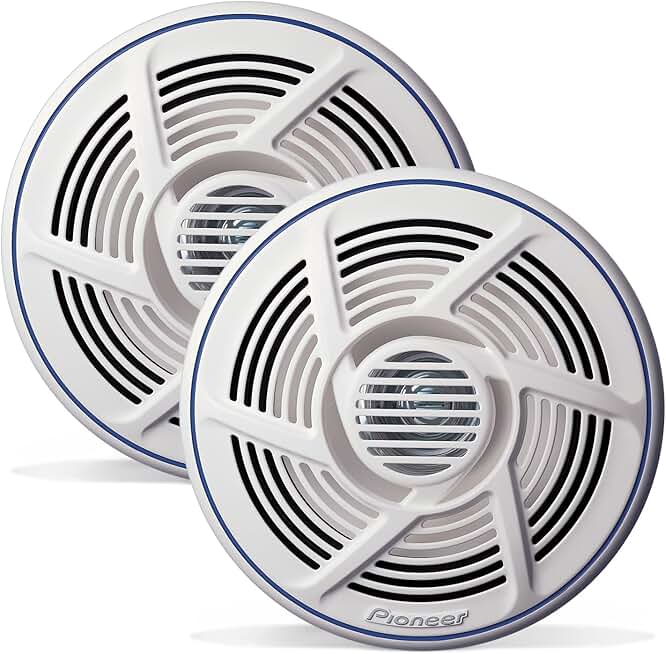Pair 6.5-inch waterproof marine speakers, 100W max