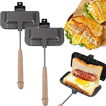 Double-Sided Sandwich and Hot Dog Pan for Camping