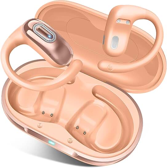Open Ear Bluetooth Earbuds with 50H Battery and Waterproof Design