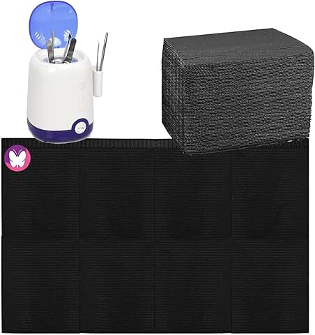 Nail Art Tools Cleaning Set with Table Mats and Towel