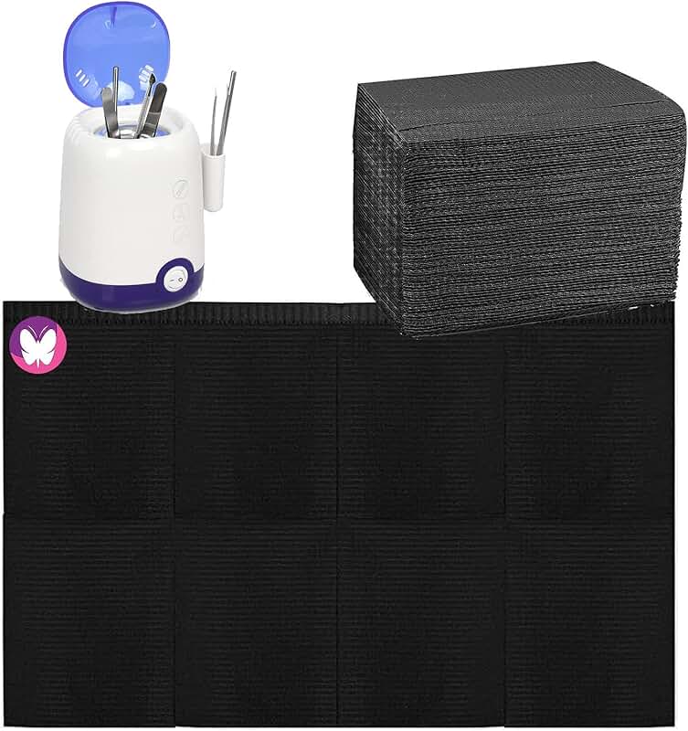 Nail Art Tools Cleaning Set with Table Mats and Towel
