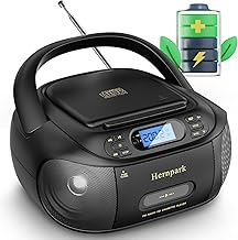Rechargeable CD and cassette boombox with Bluetooth and FM radio
