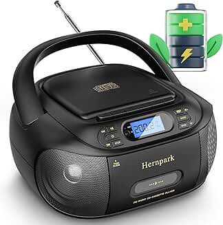 Rechargeable CD and cassette boombox with Bluetooth and FM radio