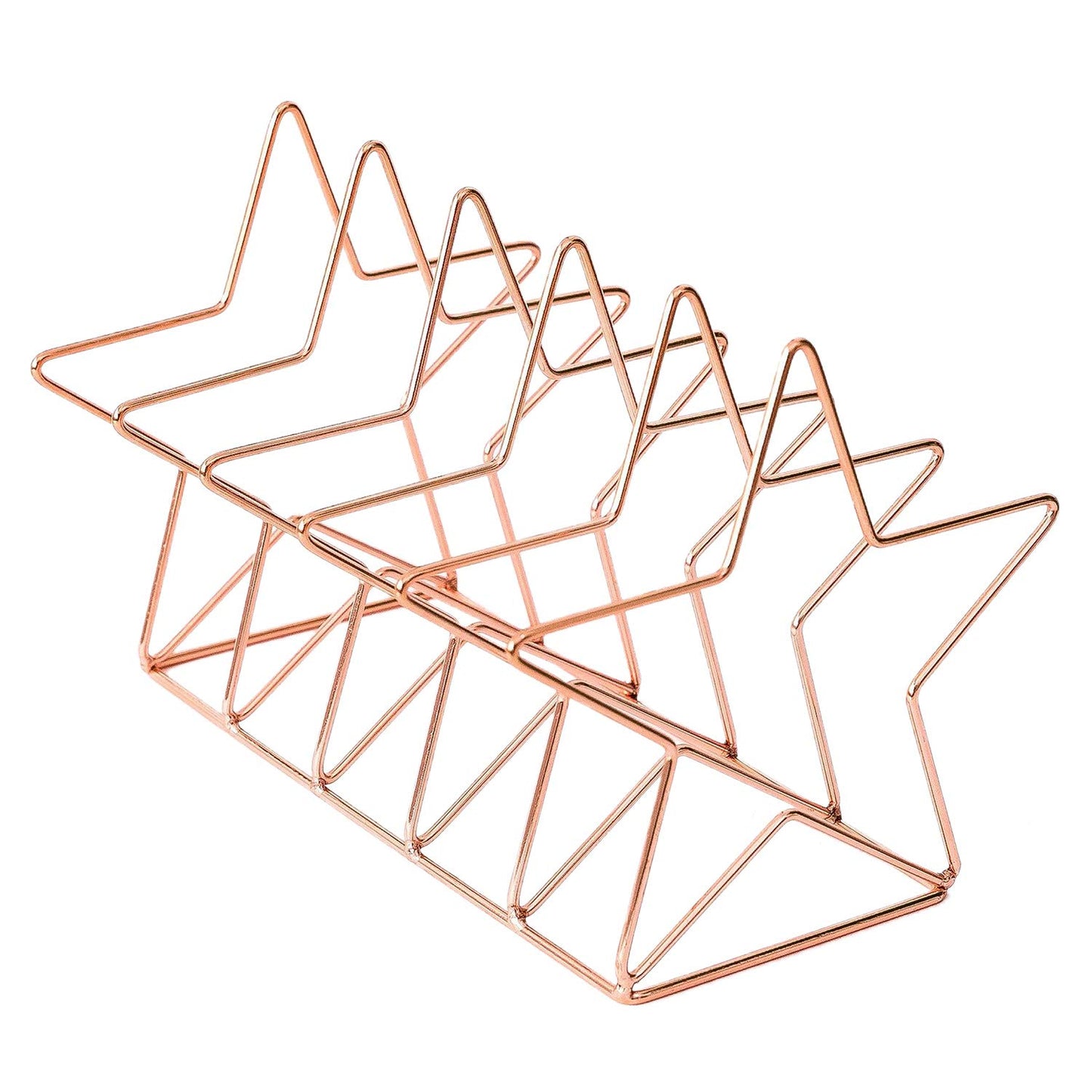 Decorative Rose Gold Desk Organizer for Mail and Magazines