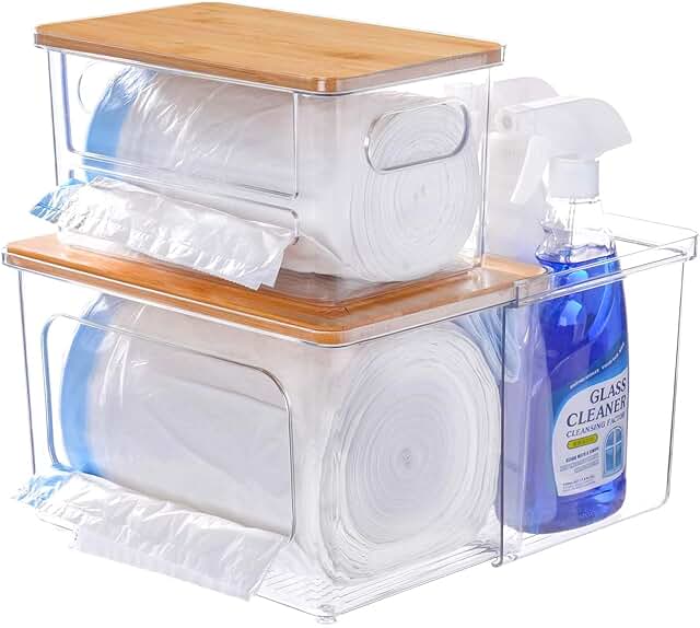 Acrylic Trash Bag Dispenser and Storage Organizer