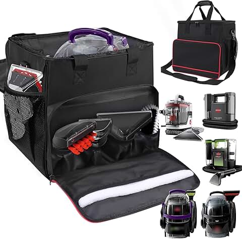 Storage case for carpet and upholstery cleaners
