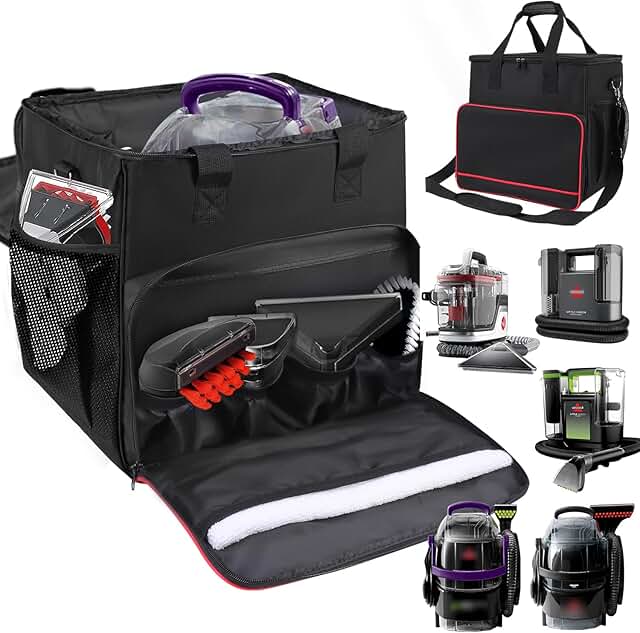 Storage case for carpet and upholstery cleaners
