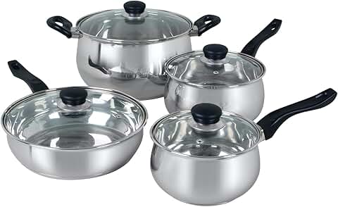 8-Piece Stainless Steel Cookware Set