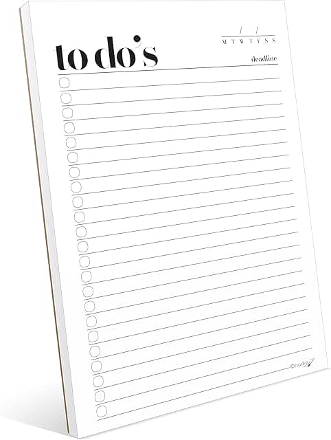 A5 Daily To Do List Notepad with Ruled Pages