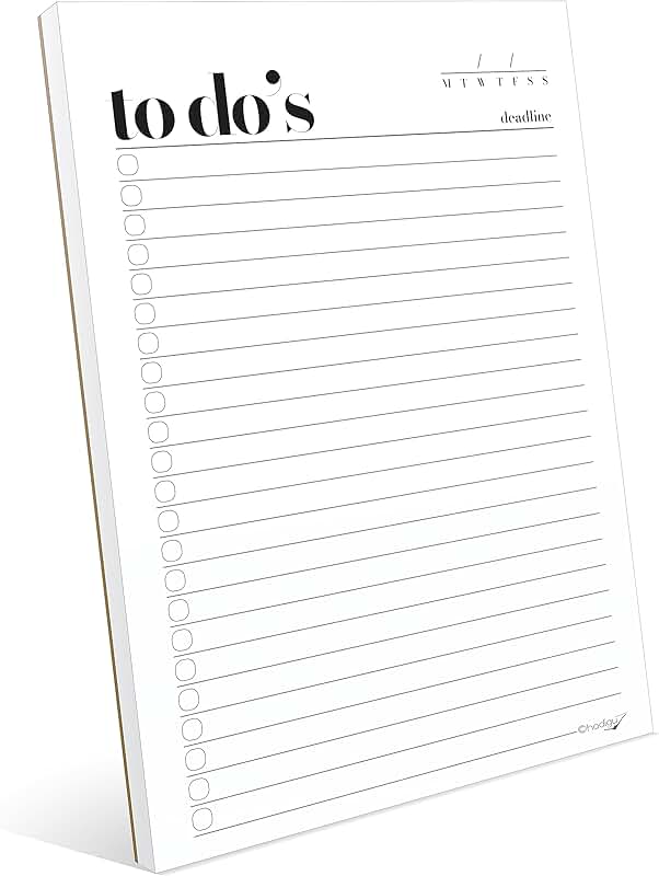 A5 Daily To Do List Notepad with Ruled Pages