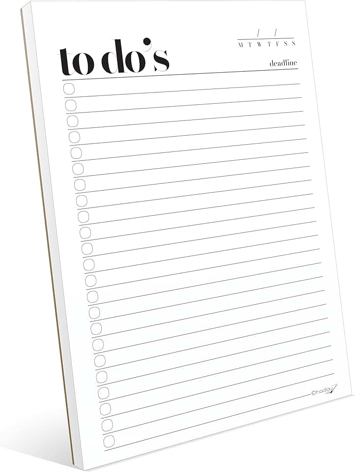 A5 Daily To Do List Notepad with Ruled Pages