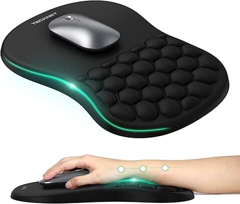 Ergonomic Mouse Pad with Wrist Rest, Soft Memory Foam, Non-Slip Base