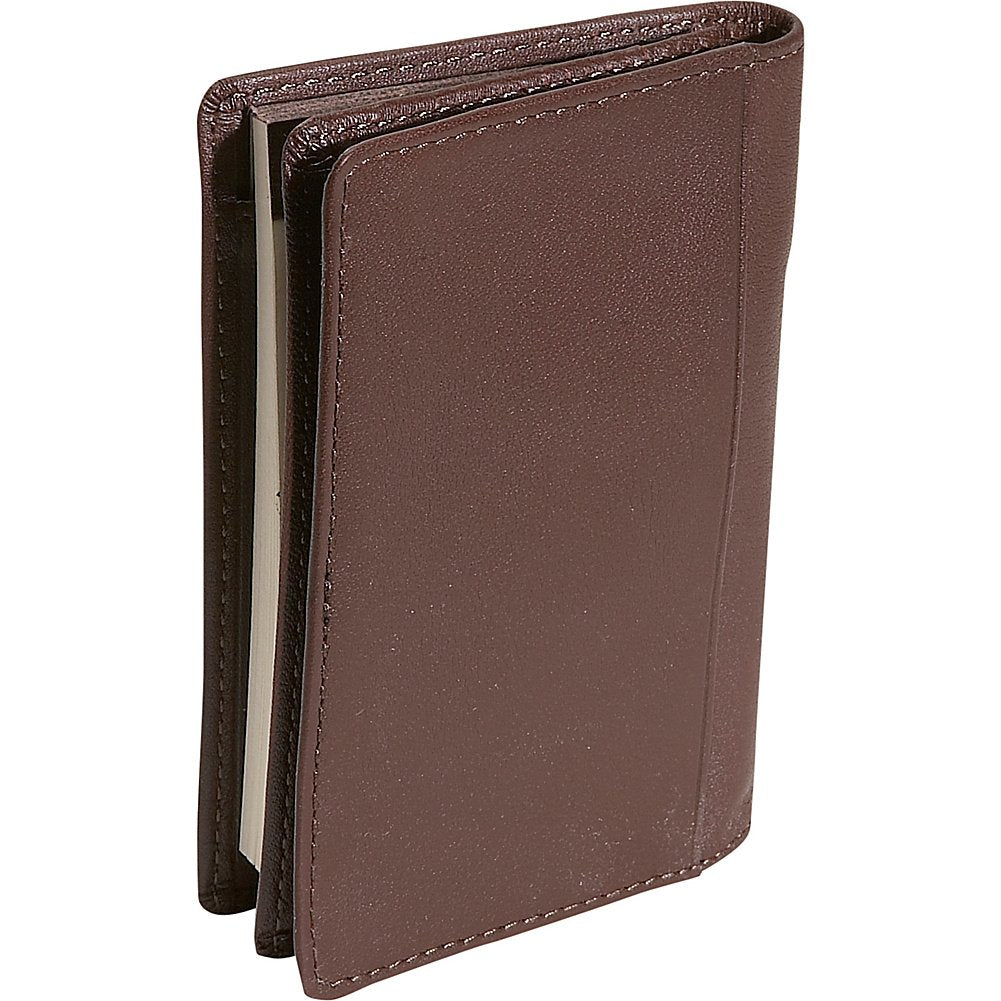Black leather note and jotter organizer