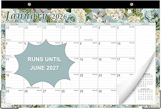 Vintage Flowers 2026-2027 Desk Calendar