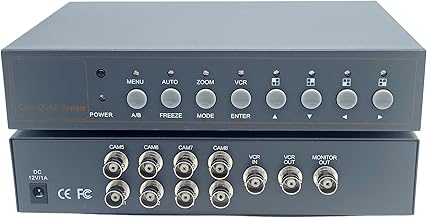 8-Channel Analog CCTV Video Multiplexer with Remote
