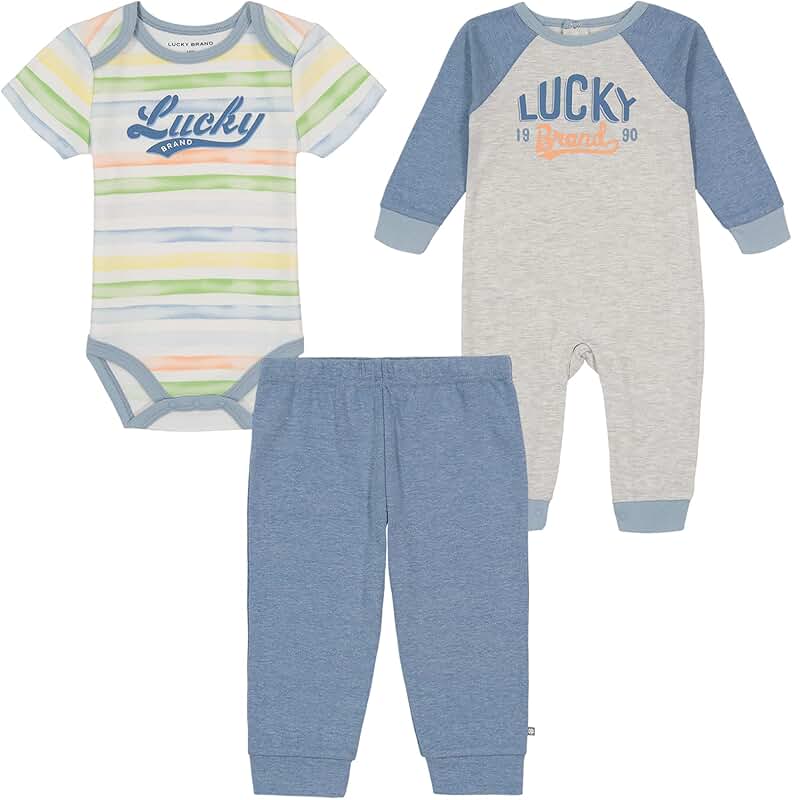 Baby Boys' 3-Piece Bodysuit and Pant Set