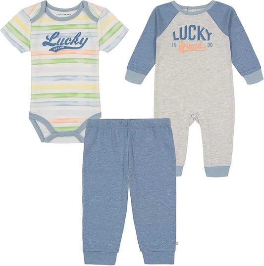 Baby Boys' 3-Piece Bodysuit and Pant Set