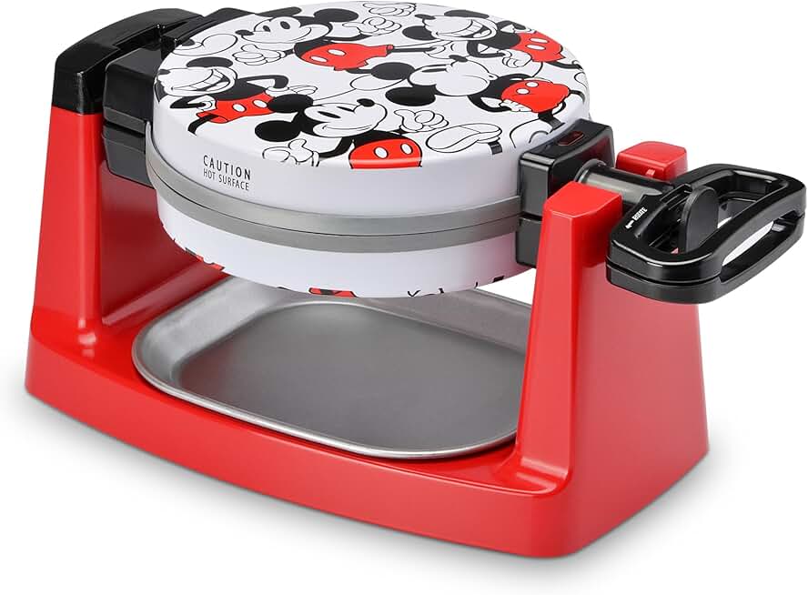 Rotating Bubble Waffle Maker with Nonstick Plates
