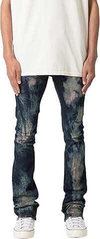 Men's Slim Fit Stacked Denim Pants
