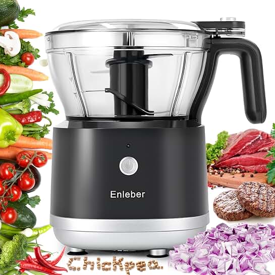Electric Food Processor with 4.5-Cup Chopper and Grinder