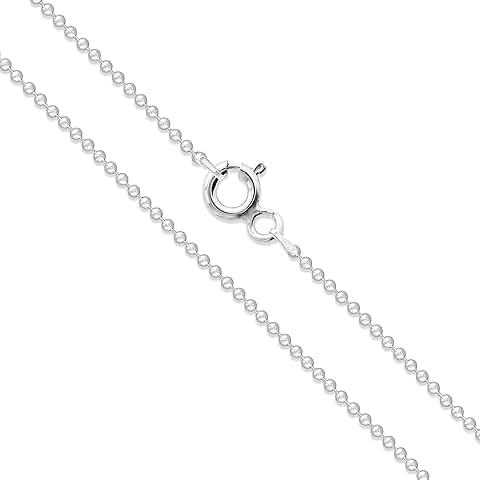 Silver Italian Ball Bead Chain Necklace
