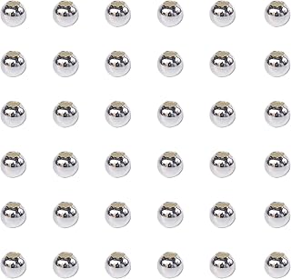 50 Pieces 925 Silver Round Beads 4mm for Jewelry Making