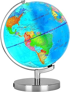 Illuminated 6-in-1 World Globe for All Ages