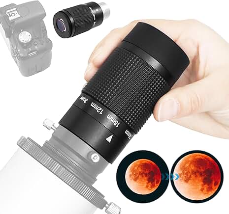 Zoom eyepiece for telescope, 8-24mm, wide field, variable power