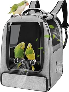 Bird Backpack Carrier with Tray and Perch