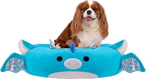 Soft 24-Inch Dragon Plush Pet Bed for Dogs and Cats