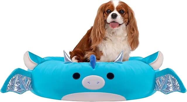 Soft 24-Inch Dragon Plush Pet Bed for Dogs and Cats