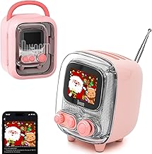 Retro Bluetooth Mini Speaker with FM Radio in Pink