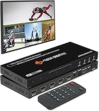 4K HDMI Multiviewer Switch with 4 Inputs and 1 Output