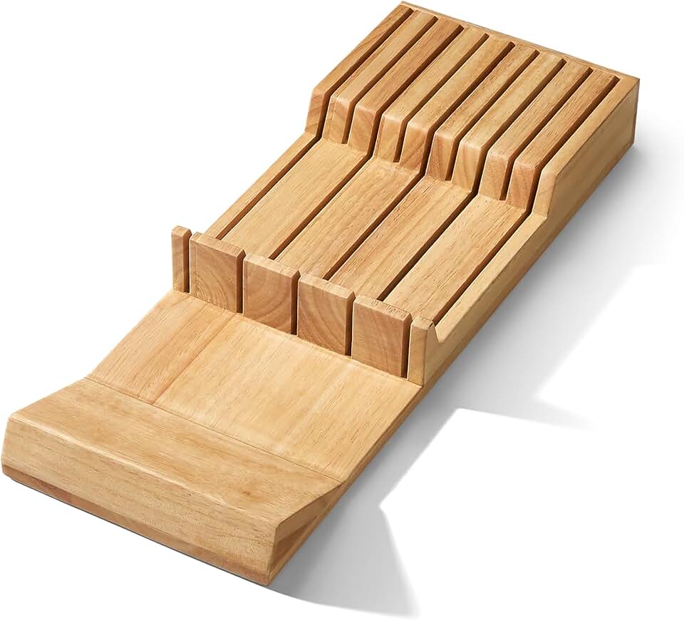 In-Drawer Knife Block Organizer with 9 Slots