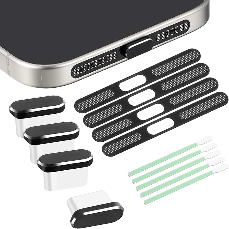 13-Pack USB C Dust Plugs with Cleaning Stick
