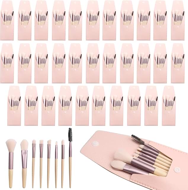 Travel Makeup Brush Set with Bag for Weddings and Gifts