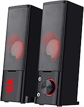 2.0 Channel Desktop Computer Speakers with Bass and Backlight