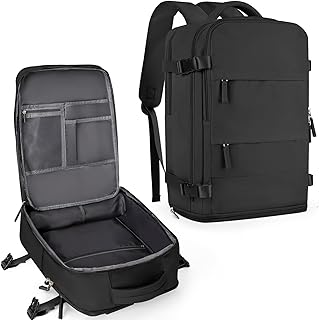 Large Waterproof Travel Backpack with Laptop and Shoe Compartments
