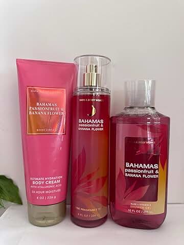 Bath and Body Works Bahamas Passionfruit and Banana Flower 3-Piece Set