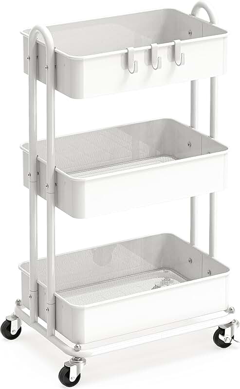 Three-Tier Heavy Duty Metal Utility Cart