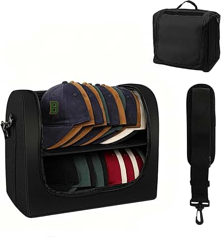Large Hat Organizer Bag for 24 Baseball Caps