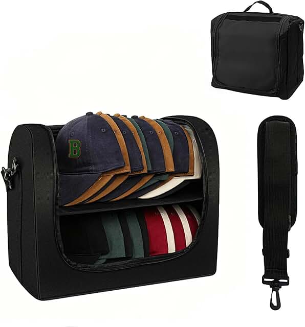 Large Hat Organizer Bag for 24 Baseball Caps