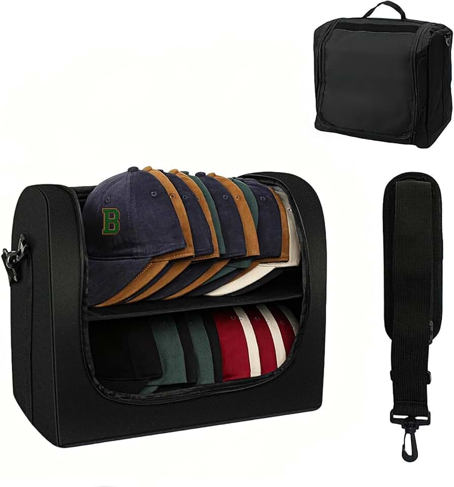 Large Hat Organizer Bag for 24 Baseball Caps