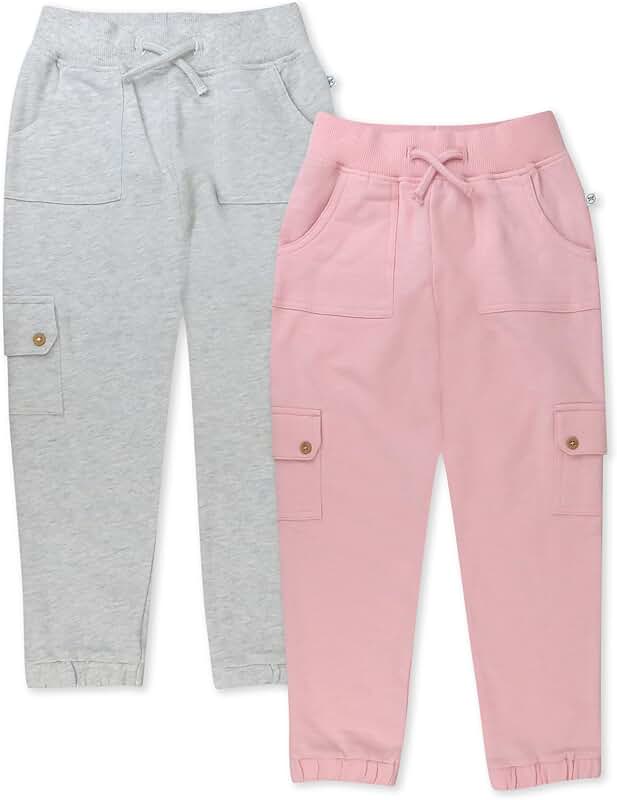 Two Organic Cotton Cargo Sweat Pants for Kids