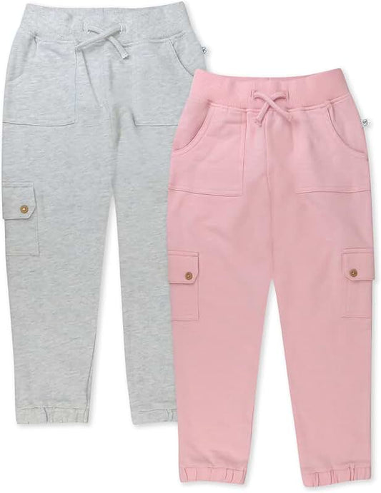 Two Organic Cotton Cargo Sweat Pants for Kids
