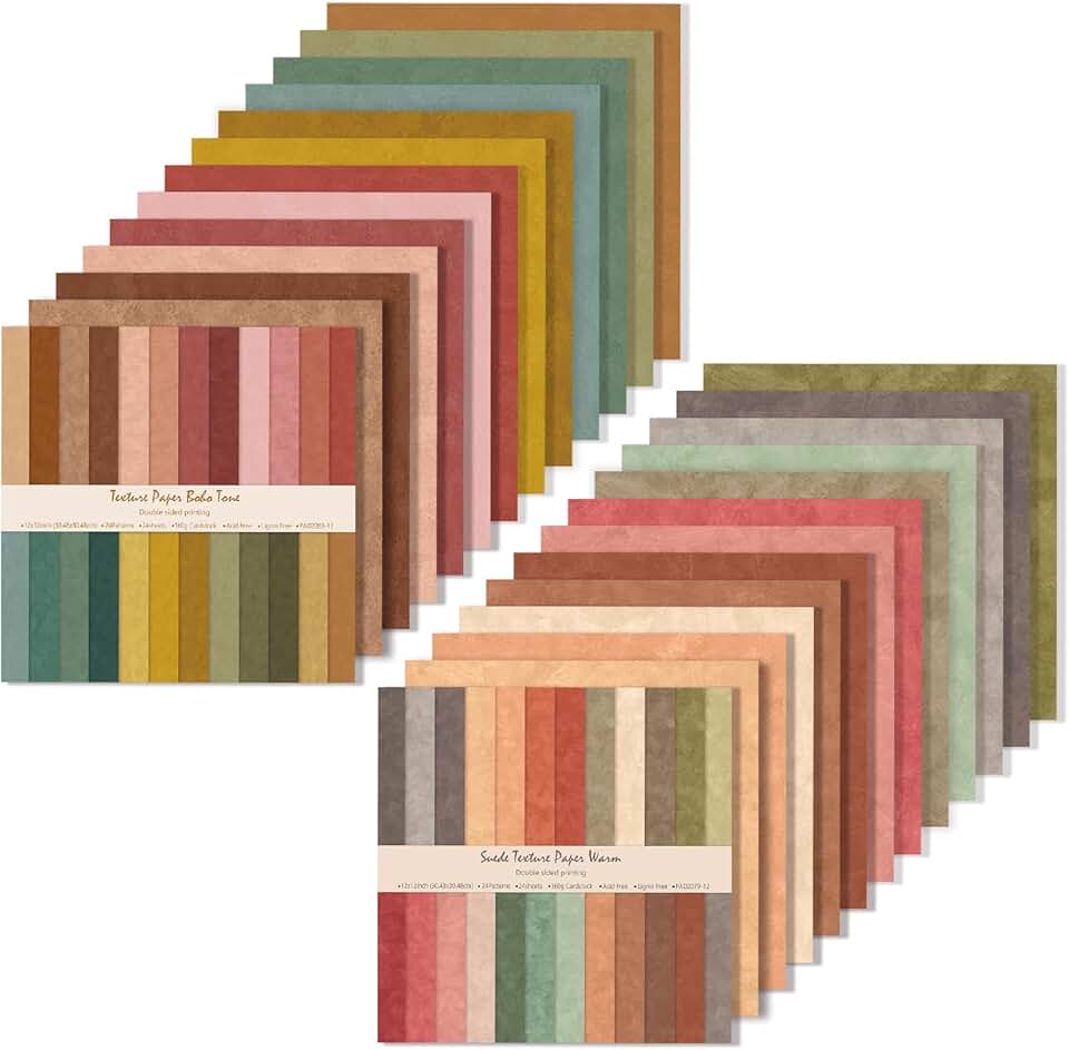 12x12 Scrapbooking Paper Pack with 48 Double-Sided Sheets